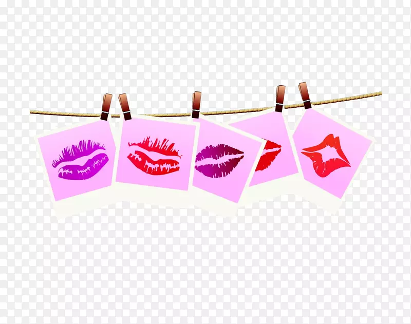 国际接吻日爱意拥抱和亲吻壁纸-女性嘴唇框架材料免费拉