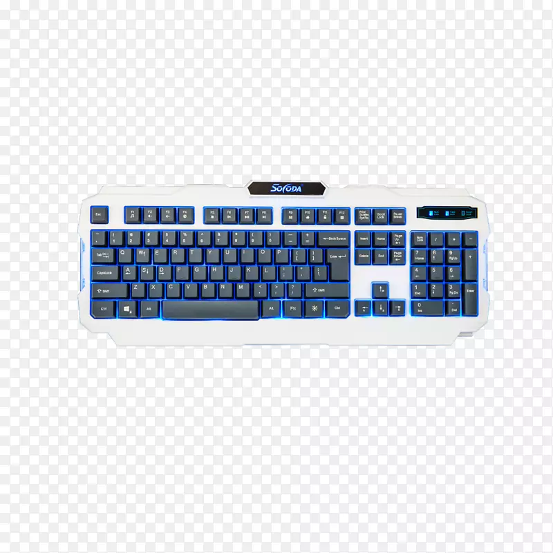 电脑键盘电脑鼠标显卡rocCAT usb蓝光效果机械键盘免费图片