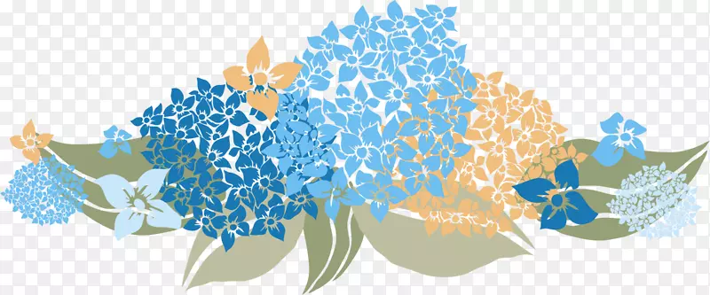 花型设计婚礼邀请蓝色花束-蓝色花束