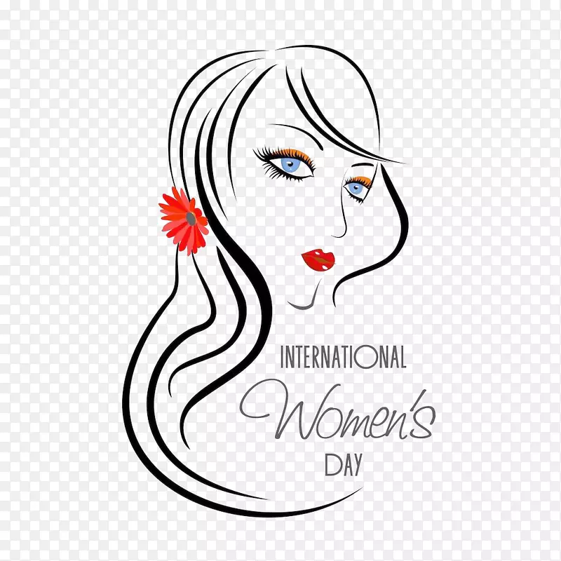 国际妇女节妇女剪贴画-妇女节图案