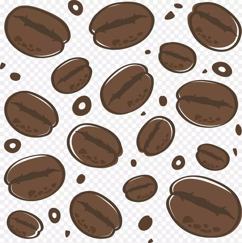 咖啡豆咖啡杯-咖啡豆背景阴影材料