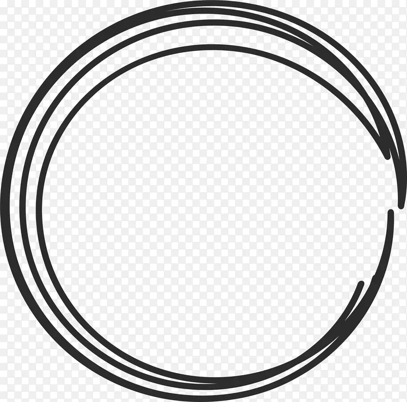 黑白圆圈区域图案.圆形线头框
