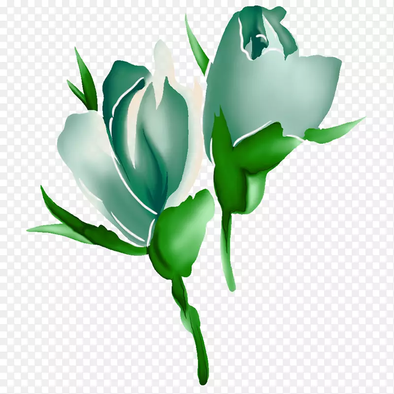 苏隆贝拉赫绿色母题-绿色莲花