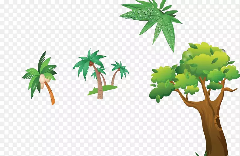 卡通椰子树装饰