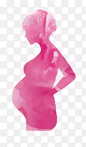 母亲节父亲节怀孕彩绘孕妇