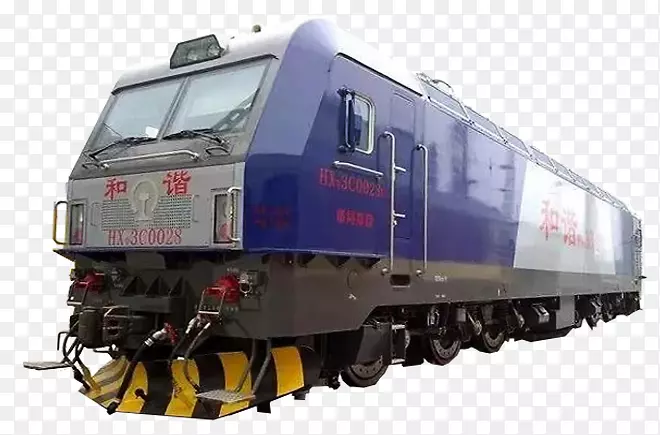 电力机车列车轨道运输-蓝色列车