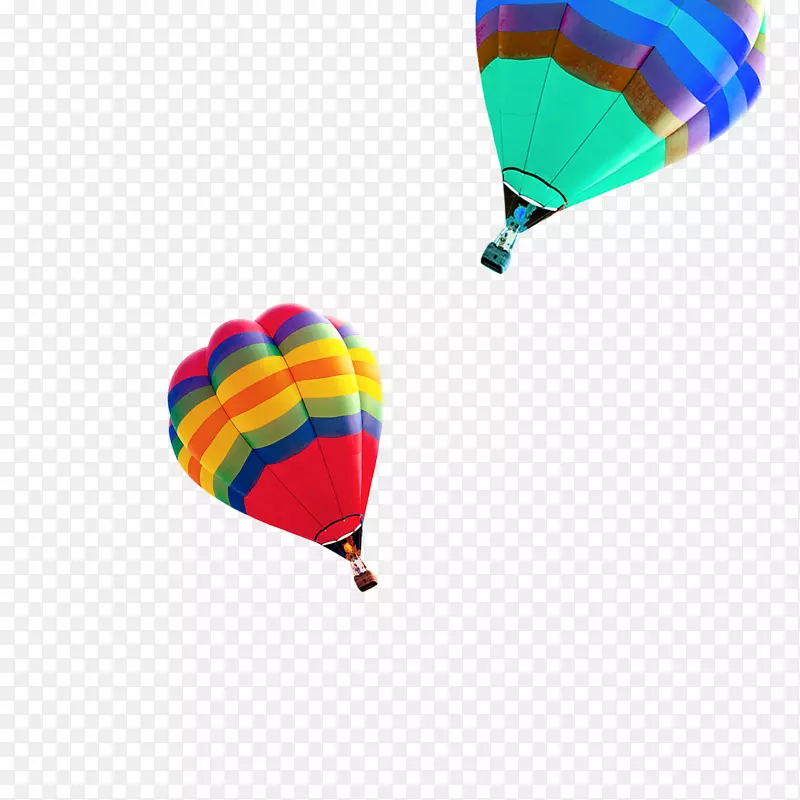 热气球飞行-彩色热气球