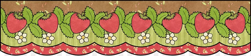 下载-卡通草莓花边