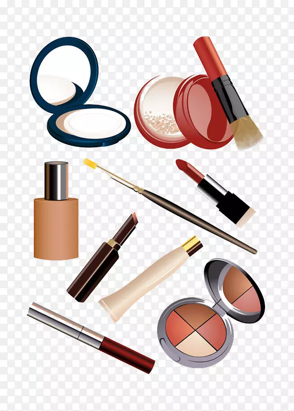 化妆品、刷子、口红、睫毛膏-女性日常化妆品