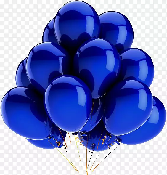 气球蓝色摄影生日剪贴画卡通蓝色气球