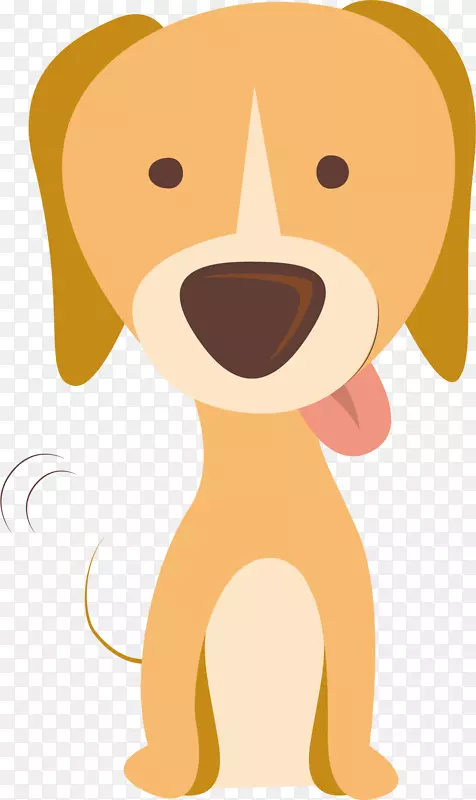 小狗插图-可爱棕色小狗