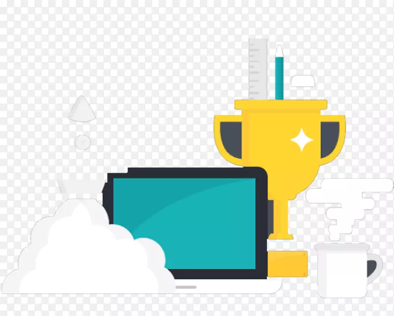 品牌平面设计技术-奖杯与计算机