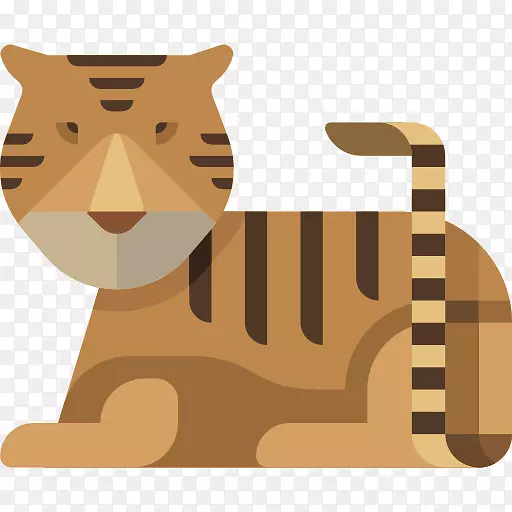 胡须猫可伸缩图形图标-老虎