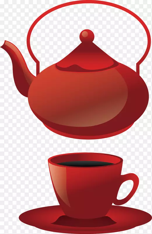 茶壶咖啡杯茶杯漆红茶杯
