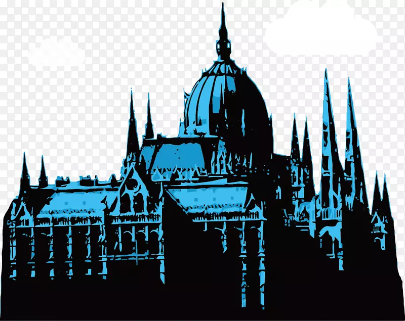 匈牙利议会大厦hu0151sxf6k tere纪念碑-蓝色城堡