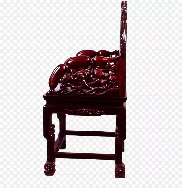 椅子家具凳子.空心雕刻扶手椅侧面