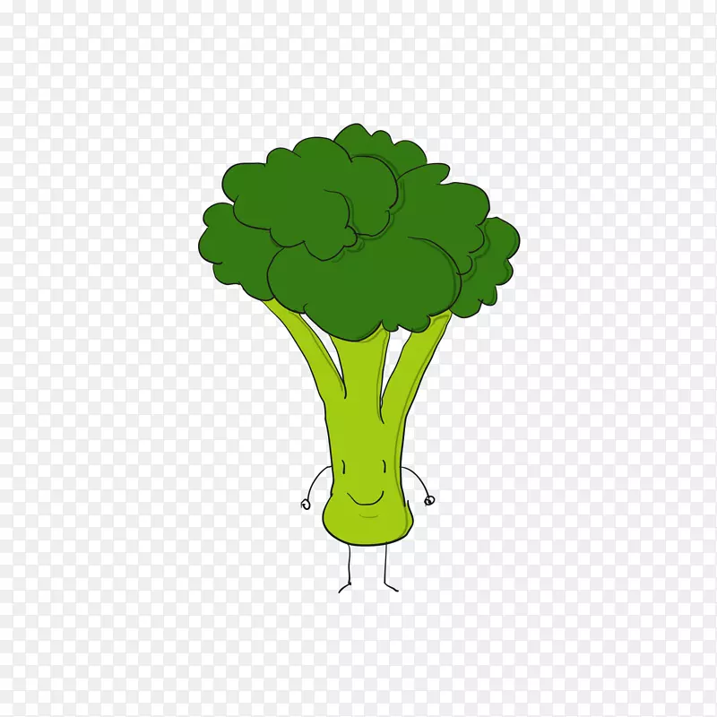 青花椰菜载体-绿花椰菜卡通