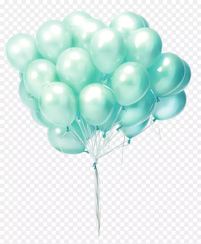 礼品壁纸-薄荷绿气球装饰图案
