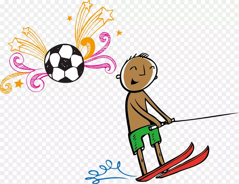 巴西剪贴画-滑板男孩