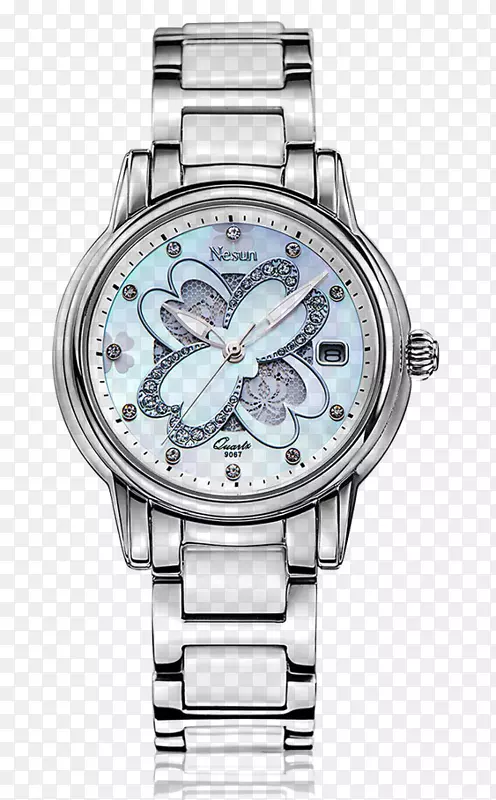 手表表带石英钟-尼日利亚仍然是白色三叶草陶瓷桌