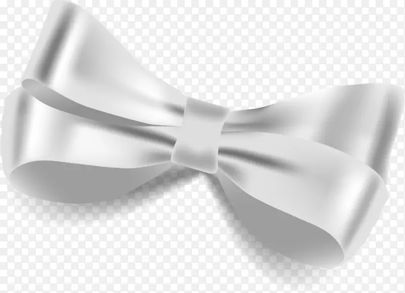 蝴蝶结白丝带-美丽的白色领结