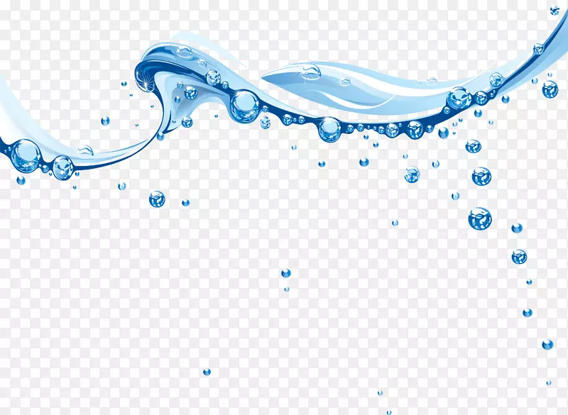 水藻饮用水-闪闪发光的蓝色水滴