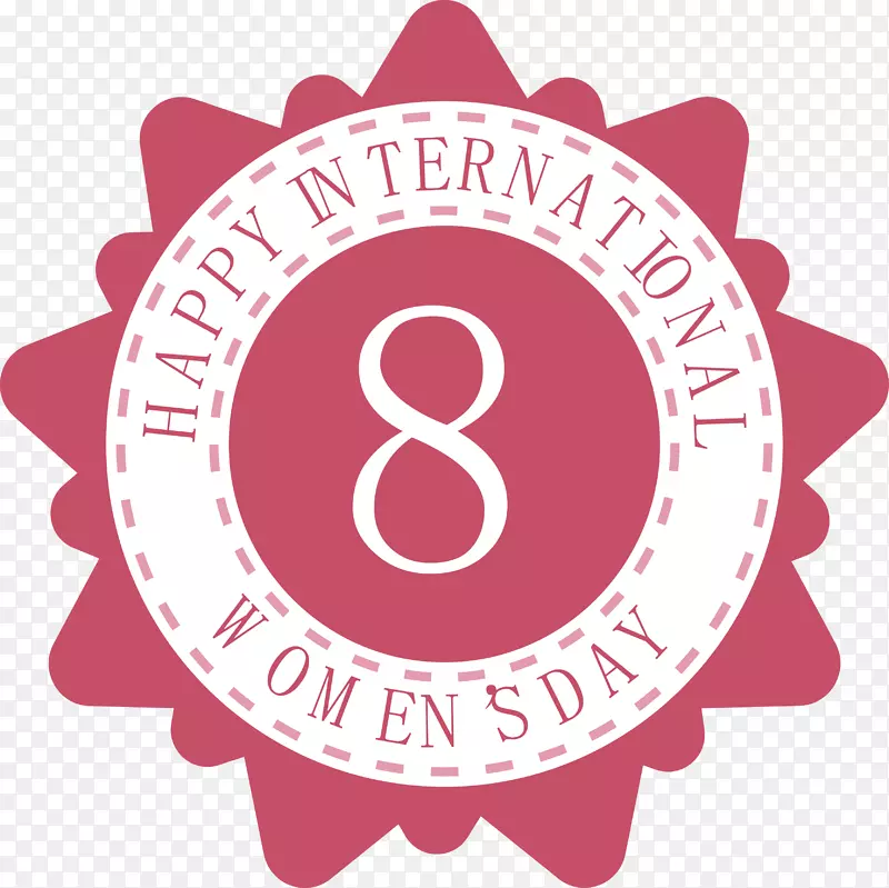 国际妇女节女装粉红-女装日标签设计