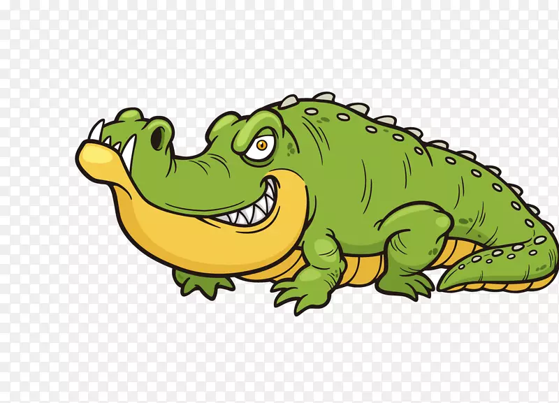 鳄鱼卡通插图-卡通恐龙