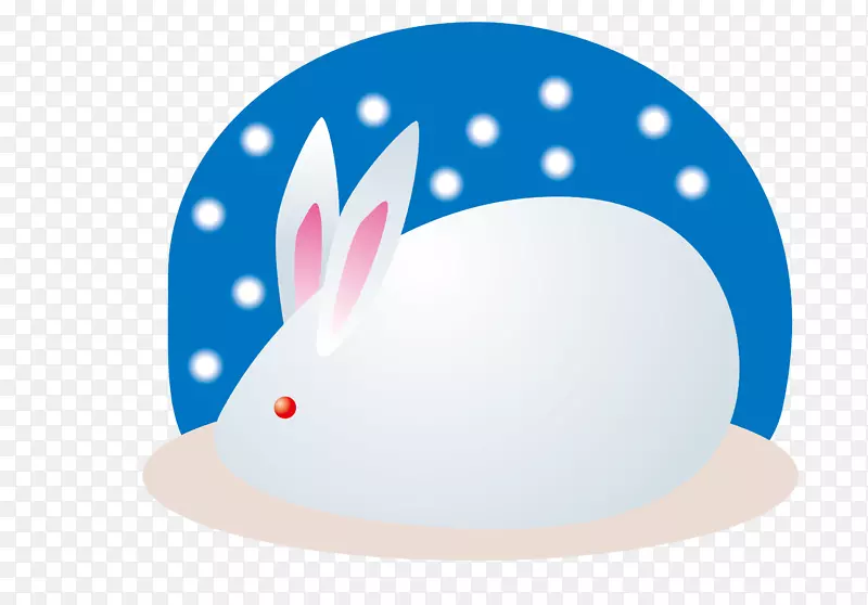 白兔欧洲兔夹艺术-卡通水晶梦兔