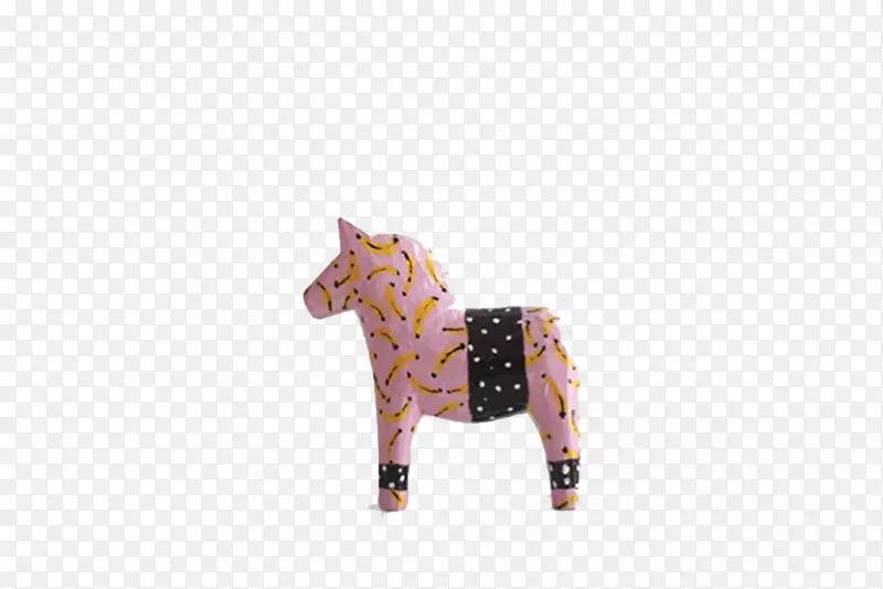 马匹设计师平面设计-创造性粉红石马。
