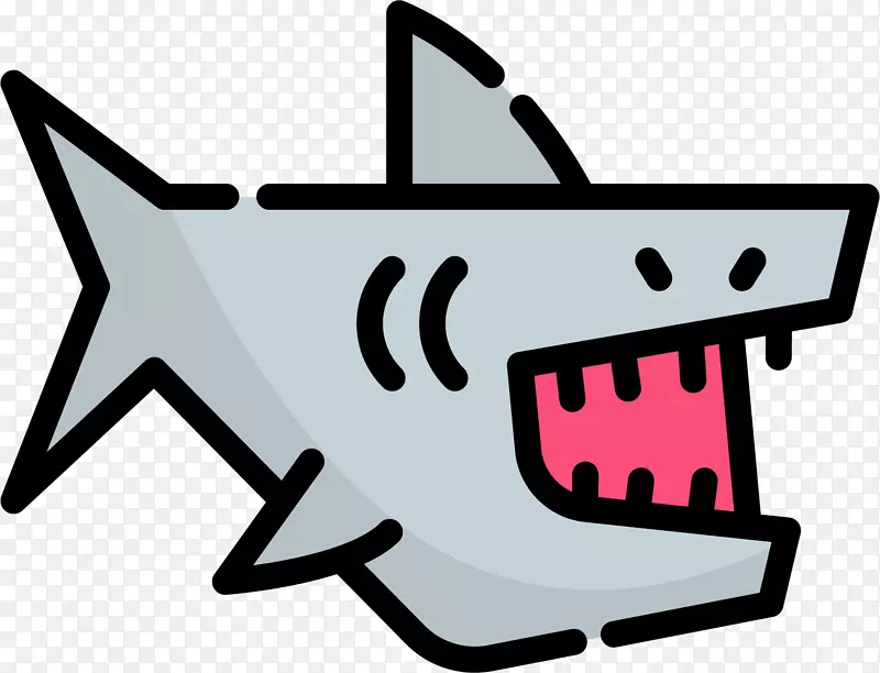 鱼翅汤图标-海洋动物鲨鱼