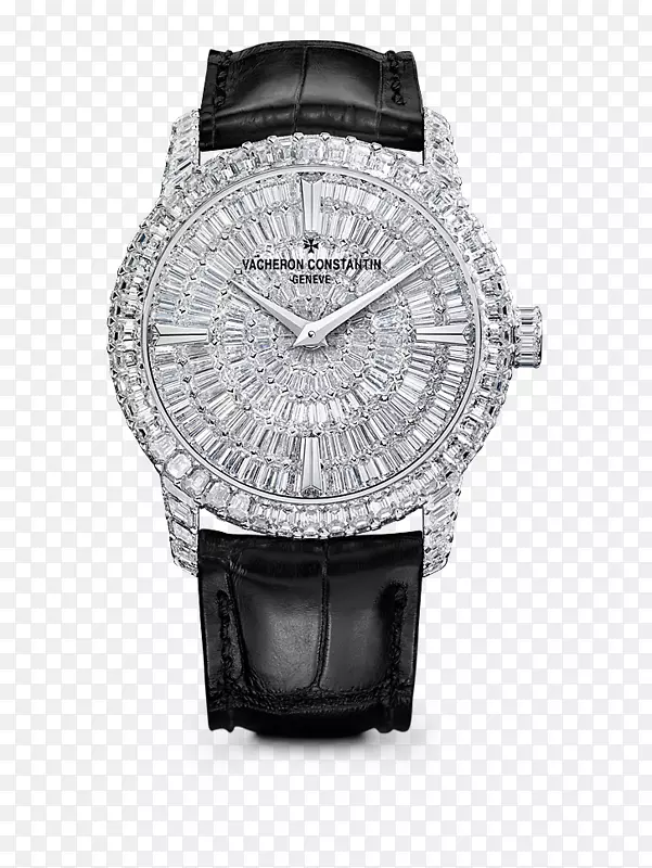 瓦契隆康斯坦丁手表珠宝银钟-瓦契隆君士坦丁手表黑色男性手表