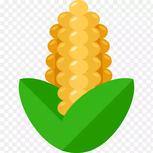 有机食品可伸缩图形图标-玉米