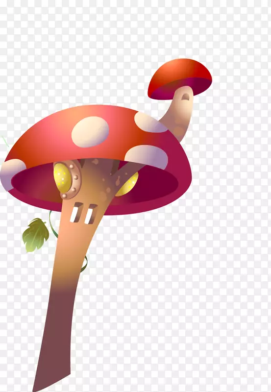 木耳蘑菇动画剪辑艺术-森林精灵装饰元素