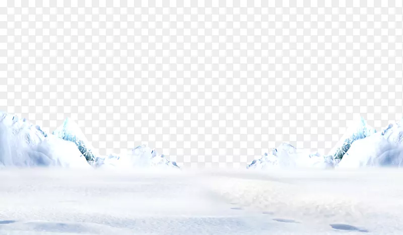 蓝天冬季壁纸-冰山