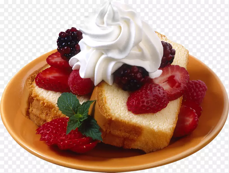 冰淇淋芝士蛋糕甜点-草莓奶油三明治