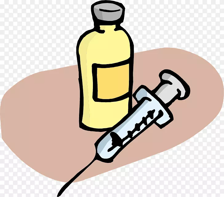 注射器药物处方瓶片夹艺术针和药房