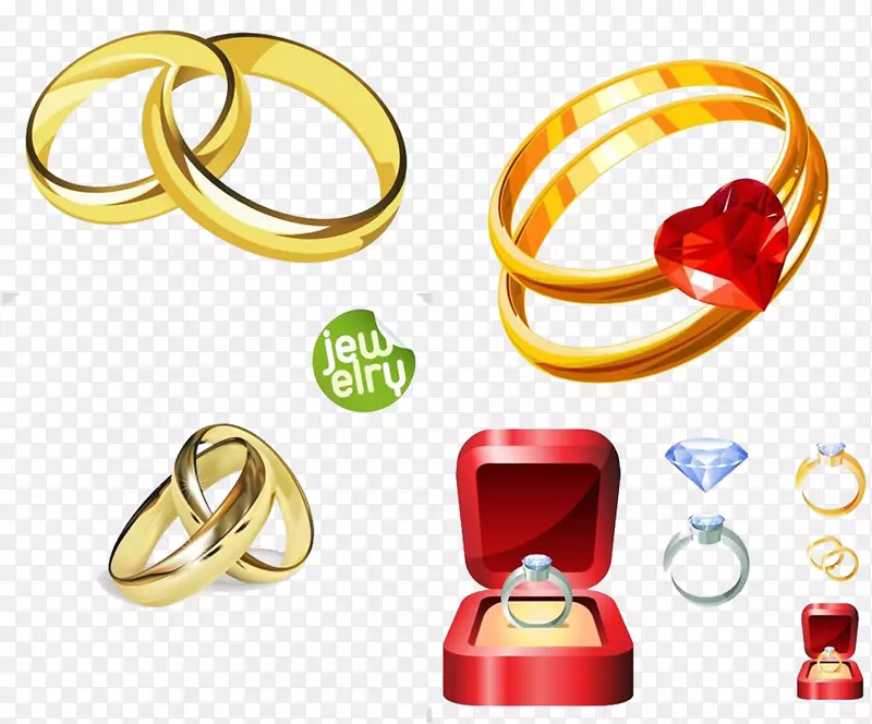 订婚戒指，结婚戒指，剪贴画.珠宝图片