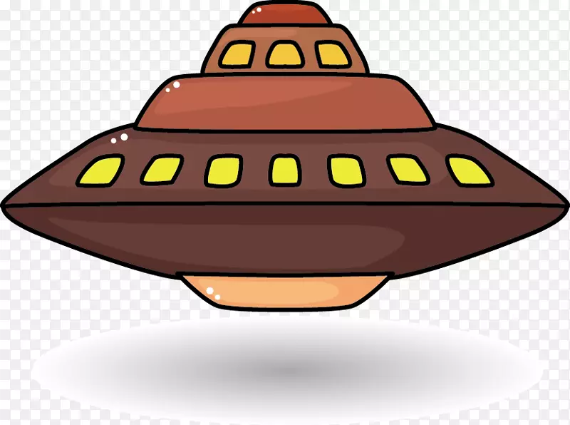 卡通不明飞行物航天器剪辑艺术-UFO