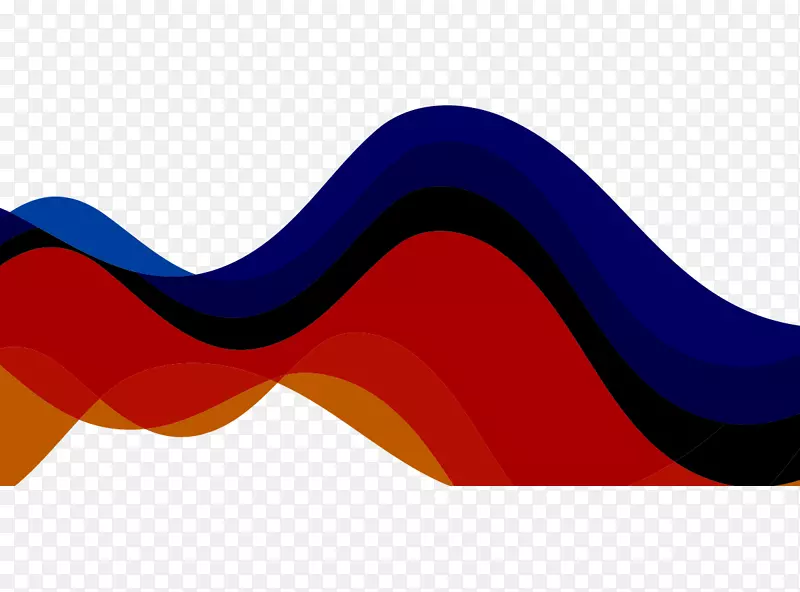 角字体-图颜色梯度波蓝色和红色