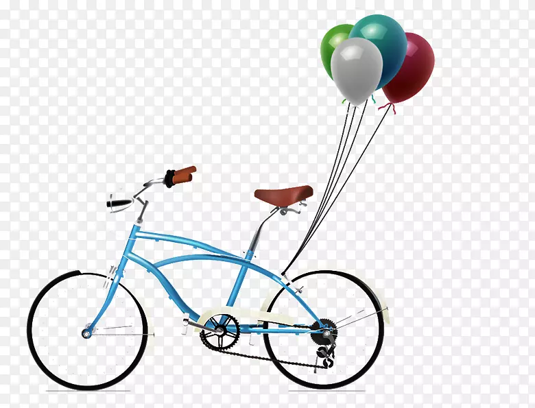 自行车无胎自行车拉创意形象