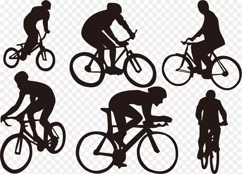 自行车海报-骑手剪影