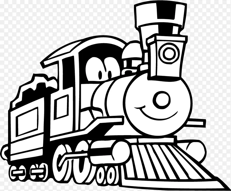 火车单轨铁路运输着色本儿童牵引煤车