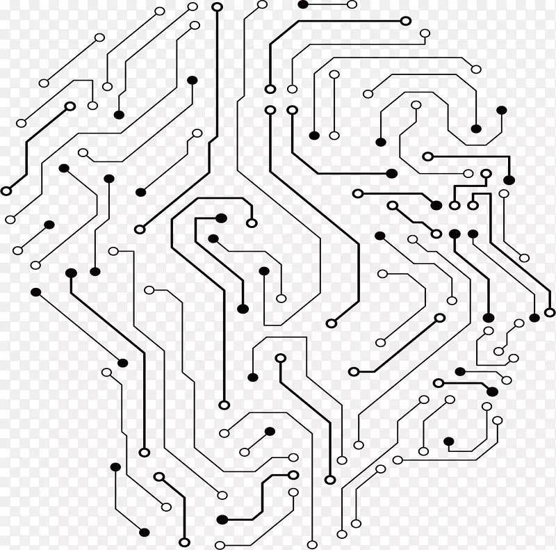 印刷电路板网络剪贴画电路板脑