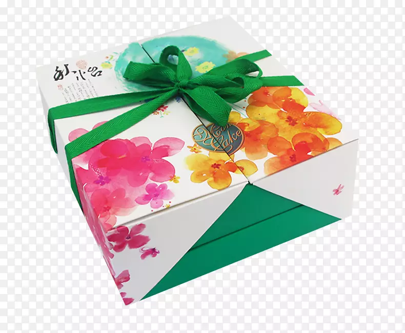 月饼盒包装及中秋节标签-鲜花月饼盒