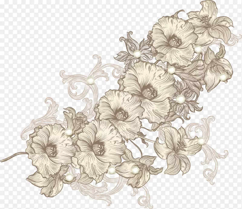 绘制单色图案-菊花图案浮雕