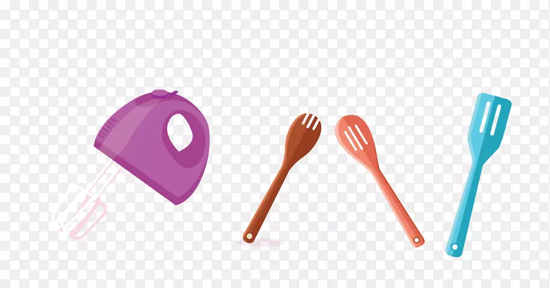 勺子厨房餐具工具叉彩色餐具厨房工具