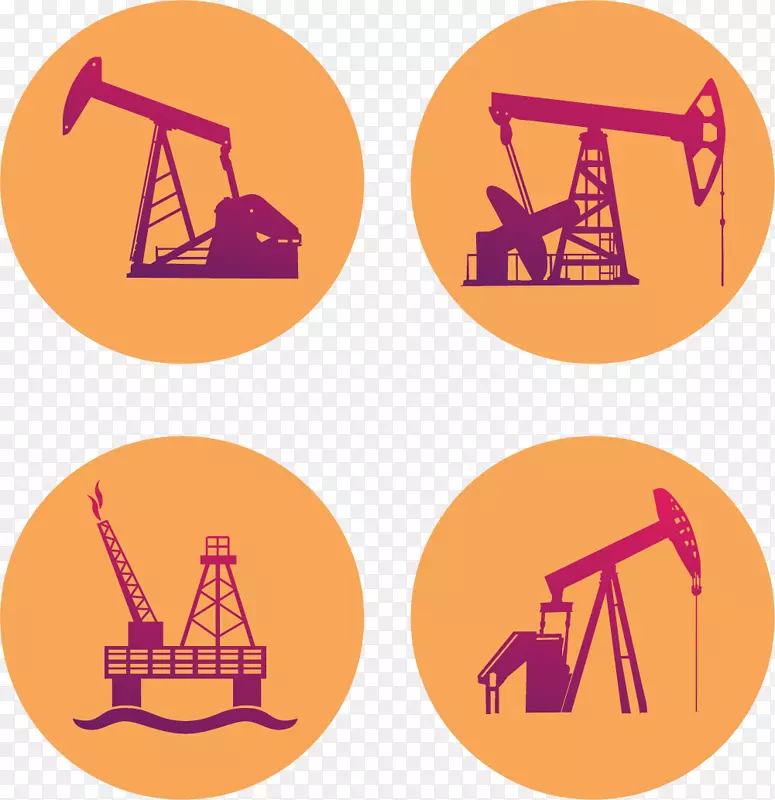 石油标志油田钻机-油田开发，标志
