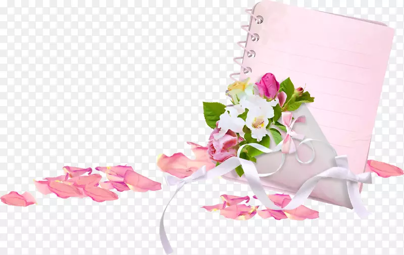 画框花园玫瑰粉红色生日花束