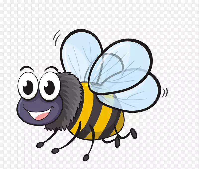 昆虫蜜蜂动画剪贴画-蜜蜂